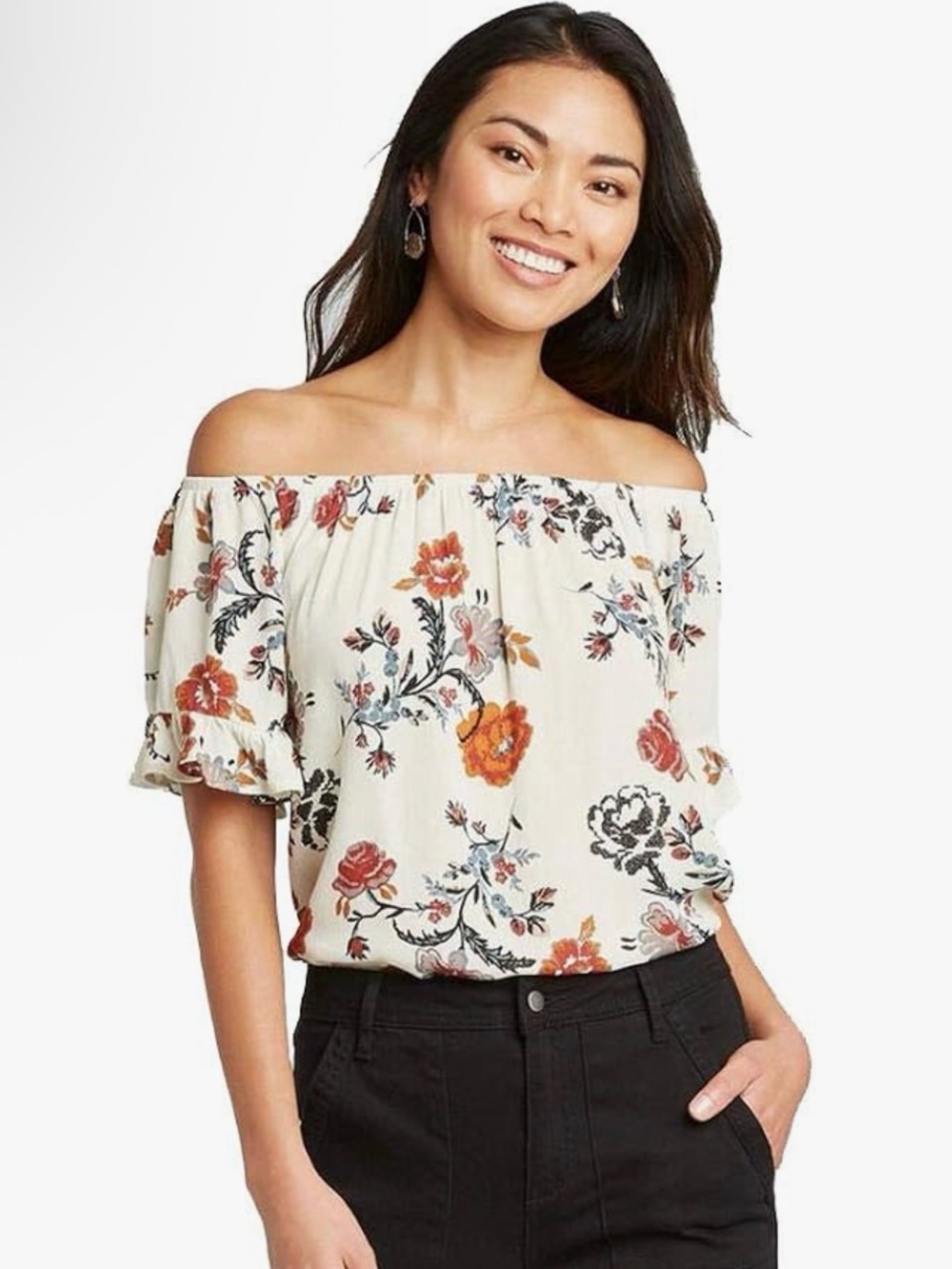 Knox Rose Off-The-Shoulder Floral Blouse